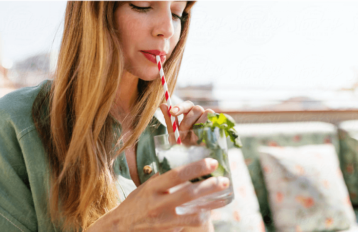 Woman Drinking Geelong Gin Tonic