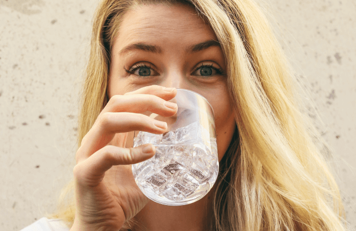 Woman Drinking Gin Tonic